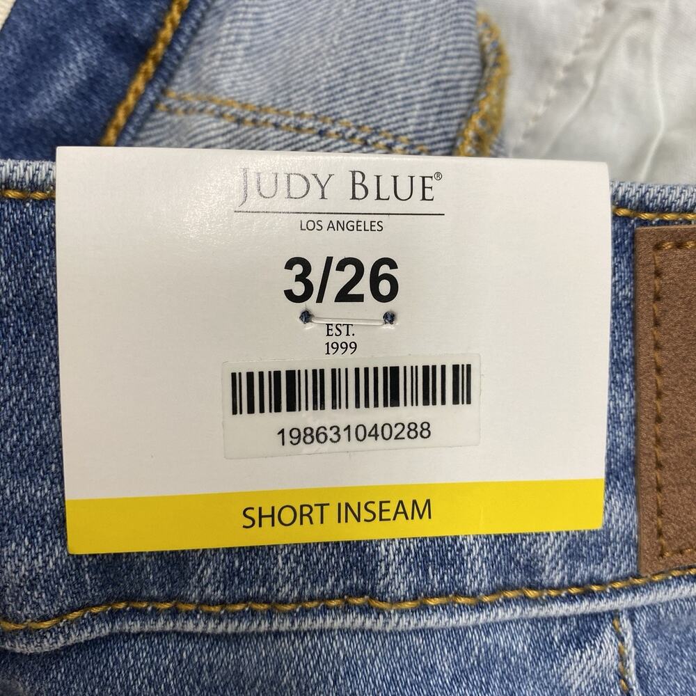 Judy Blue High Waist Trouser Column Wide Leg Jeans Women’s 3/26 Short 29” NWT - Picture 3 of 14